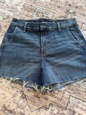 Higher High-Waisted Button-Fly Cut-Off Jean Shorts